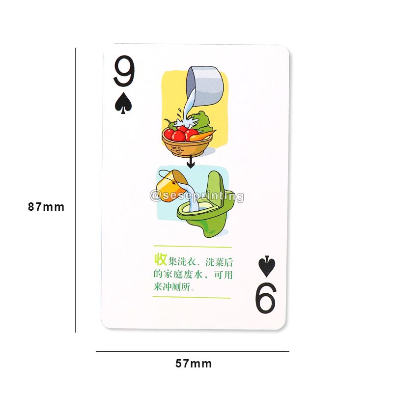 Printing Kids Educational Flash Card Advertising Poker Playing Cards 7