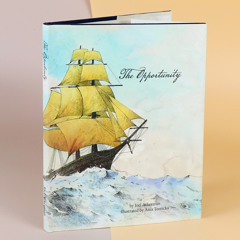 Printing Hardcover Book Linen Cover Kids Children Activity Story Book 6