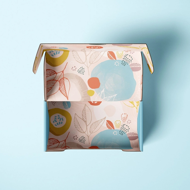 Custom Logo Cardboard Cartons Shipping Mailer Box Blue Cosmetic Mailing Corrugated Packaging Boxes 8