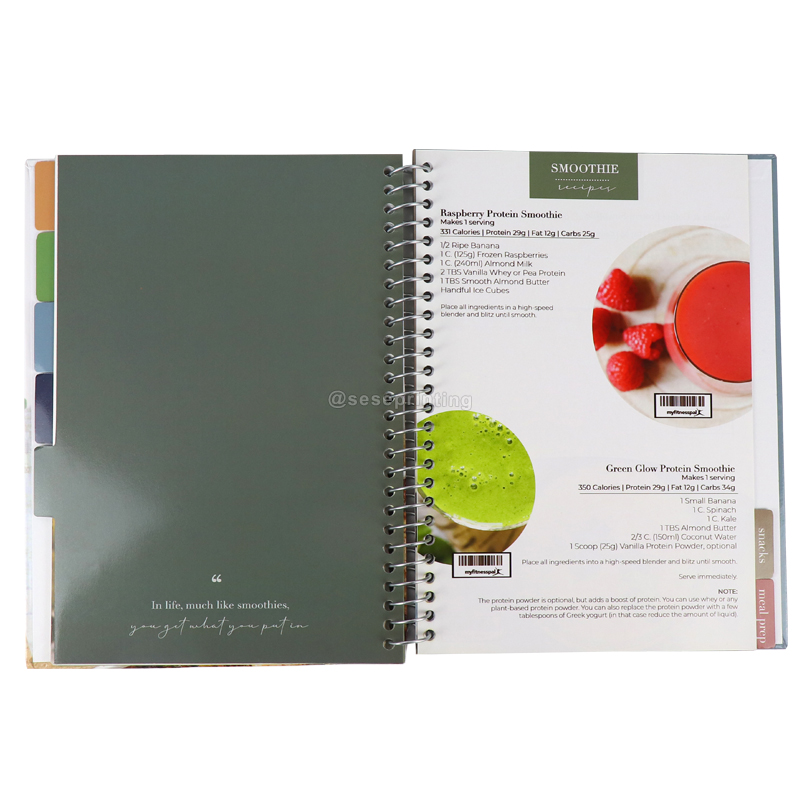 Custom Kitchen Recipes Cookbook Spiral Bound Book Printing 7