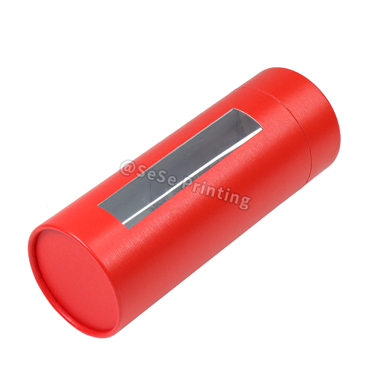 Custom Round Paper Tube Packaging Gift Box Cylinder Box with Pvc Window 7