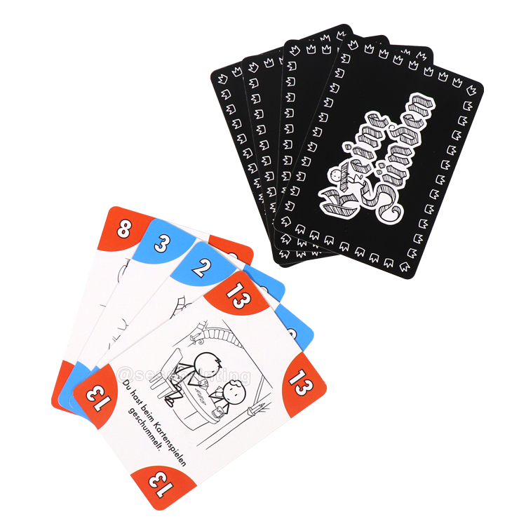 Custom Front and Back Side Print Playing Card Game with Logo 8