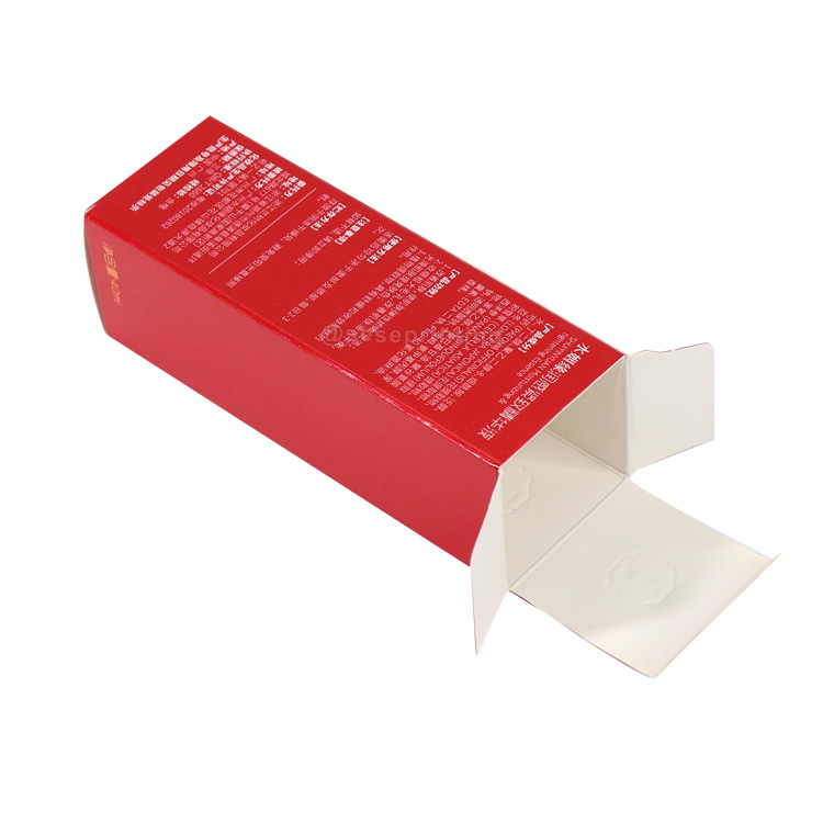 Custom Skin Care Red Box Cosmetic Carton Folding Tuck Packaging Box Printing Coated Paper Box for Christmas Gift 8