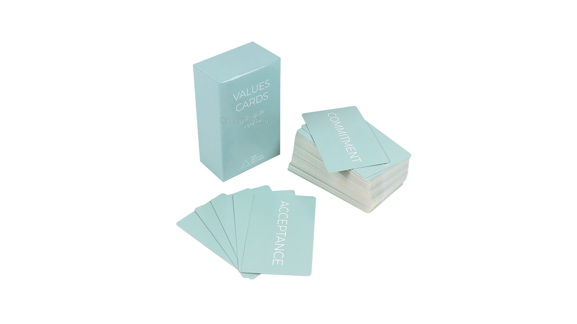 Custom Design Card Game Printed Health Wellness Card Playing Card with Box 1