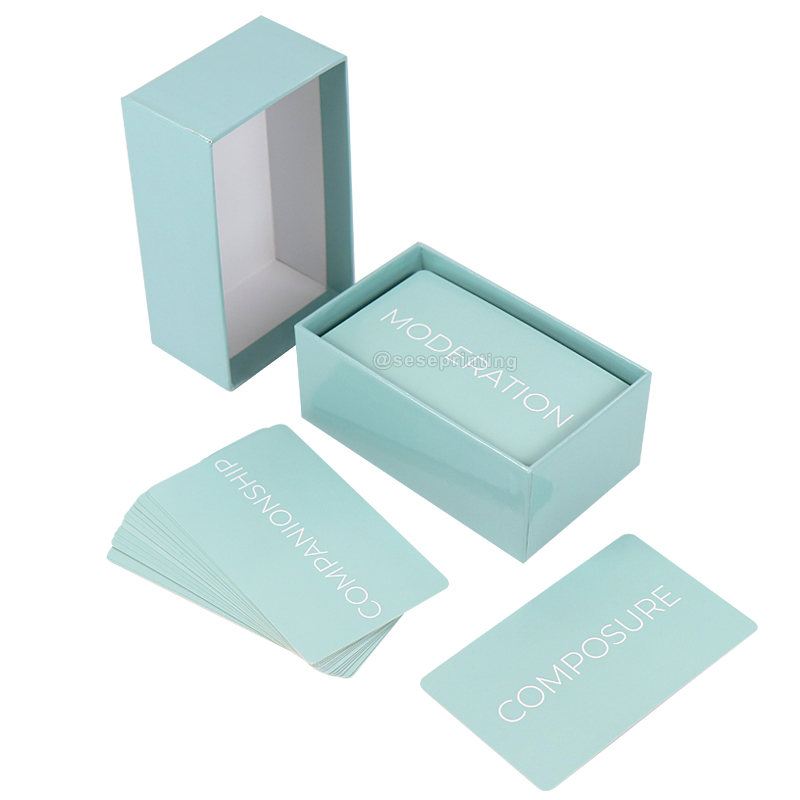 Custom Design Card Game Printed Health Wellness Card Playing Card with Box 8