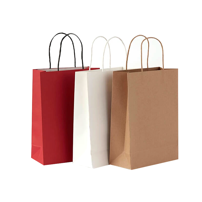 Custom Kraft Paper Wine Shopping Bag With Handle1 8