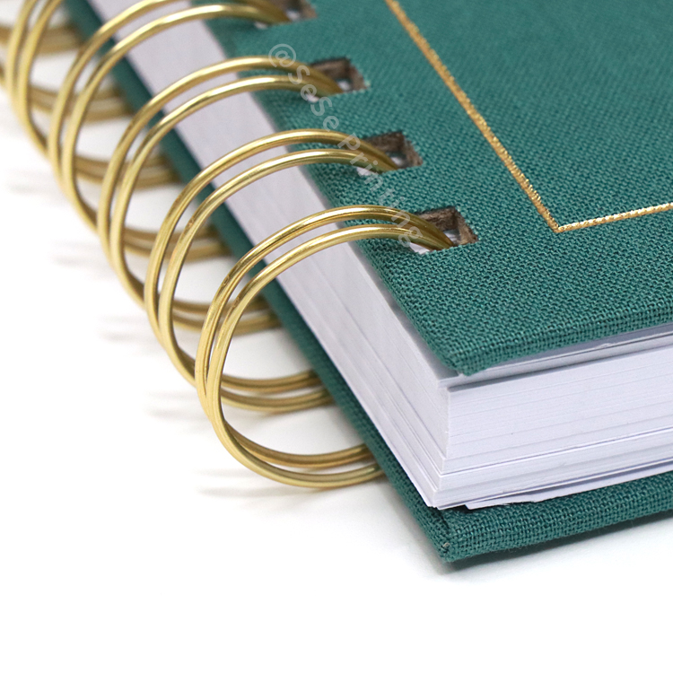 Personalized Spiral Planner Printing Custom Fabric Linen Journal 8