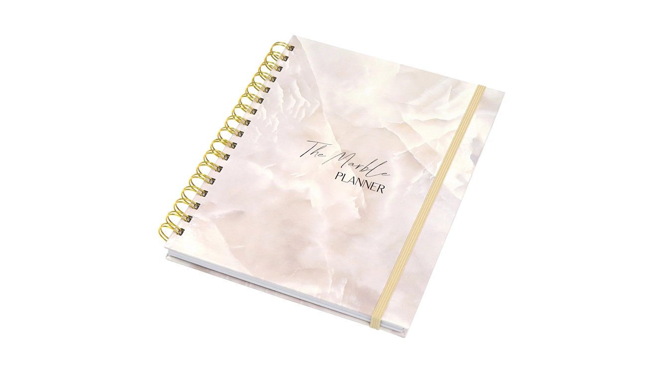 Custom Journal Printed Spiral Marble Planner Agenda Manufacturer 1