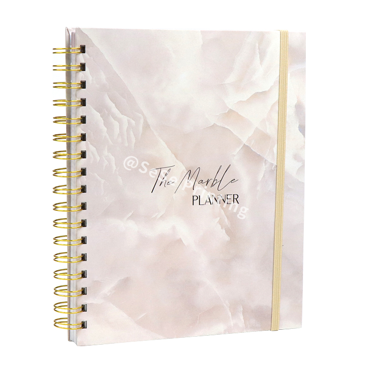 Custom Journal Printed Spiral Marble Planner Agenda Manufacturer 6