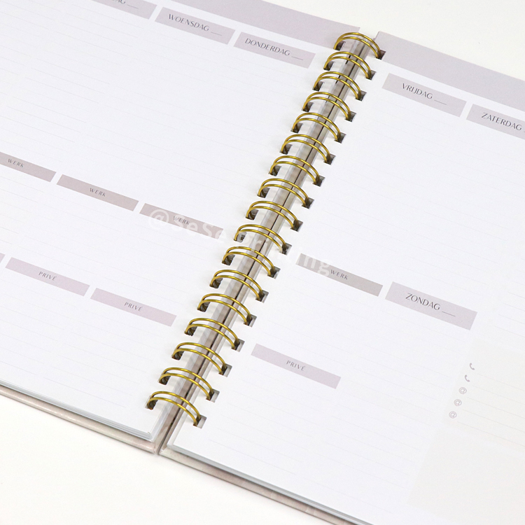 Custom Journal Printed Spiral Marble Planner Agenda Manufacturer 8