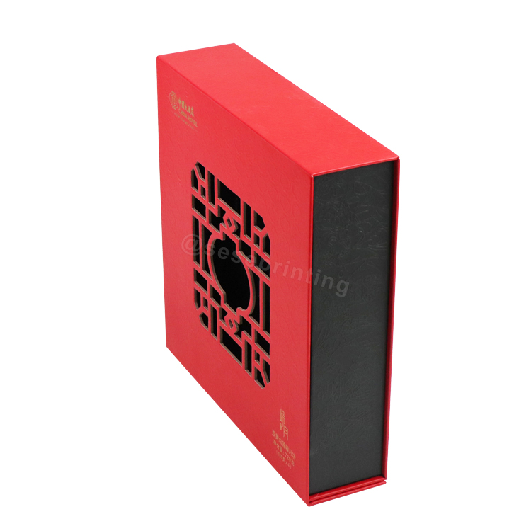 Custom Magnet Folding Paper Flat Pack Packaging Box Luxury Magnetic Gift Box with Hollow Out 7