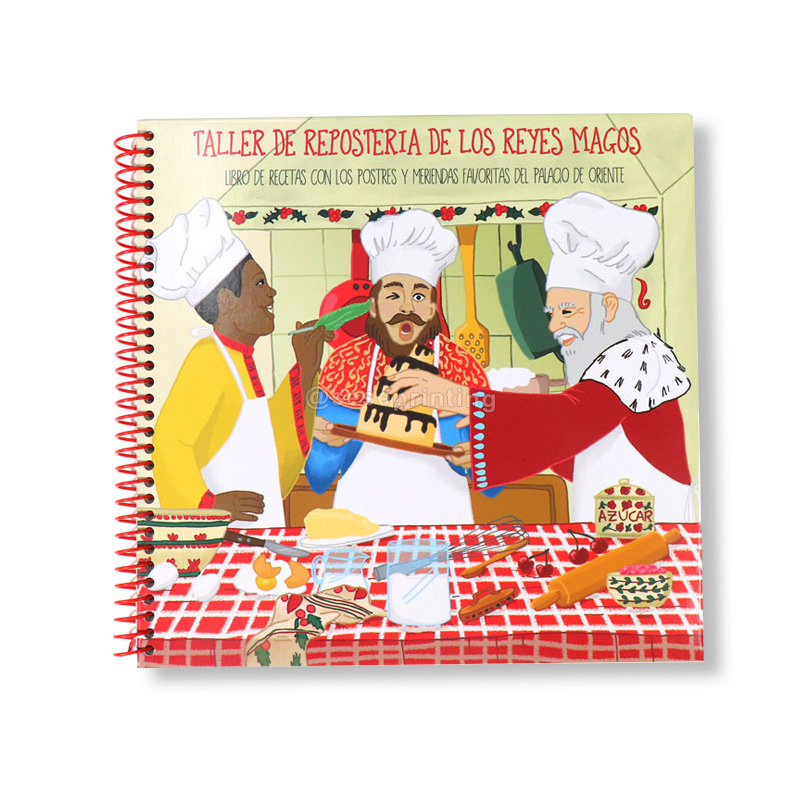 Custom Private Labels Books Spiral Bound Recipe Book Hardcover Christmas Cookbook 6