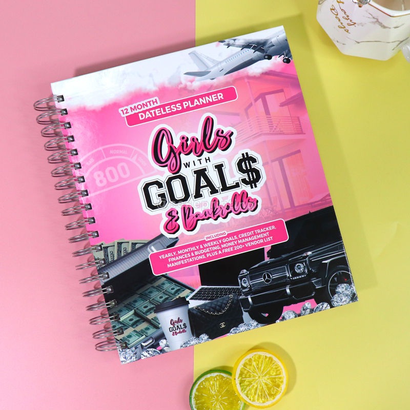 Planner Custom Printing Manifestation Journal Making Custom Spiral Bound Monthly Goals Planner Workbook 6