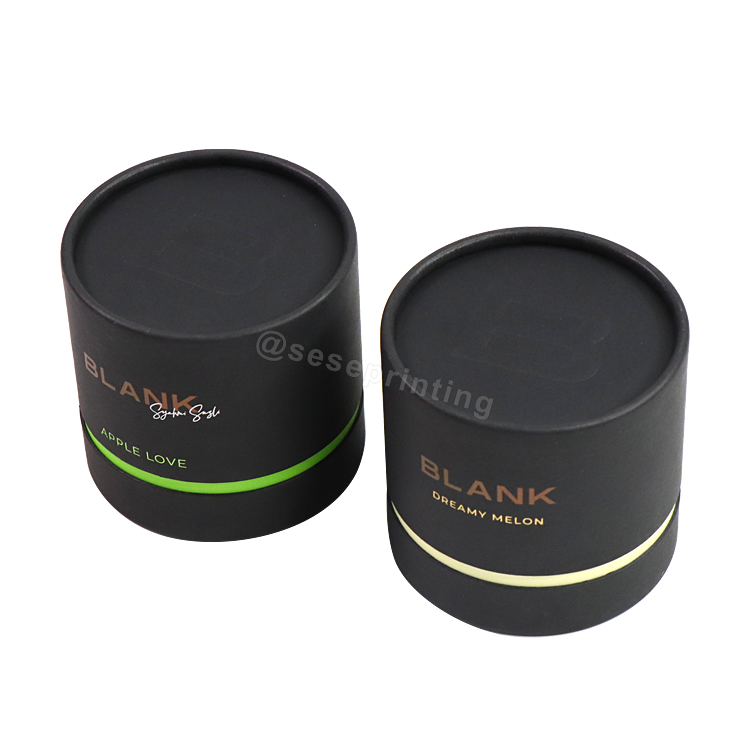 OEM Manufacturer Recycled Personality Customized Candle Boxes Cylinder Cardboard Tube Packaging with Gold Foil Logo Prin 6