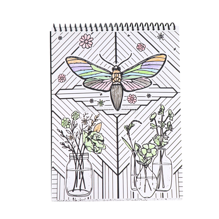 Custom Spiral Bound Book Soft Cover Children Coloring Book for Kids Christmas 7