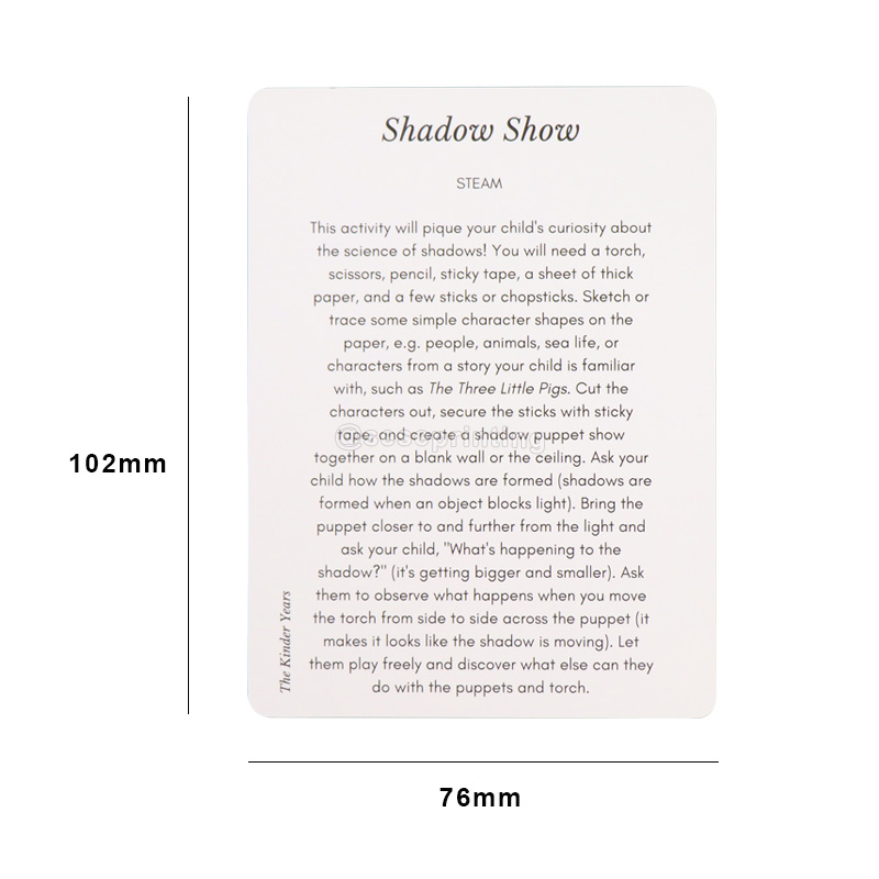 52 Kids Preschool Learning prompts Playing Cards Affirmation Cards 7