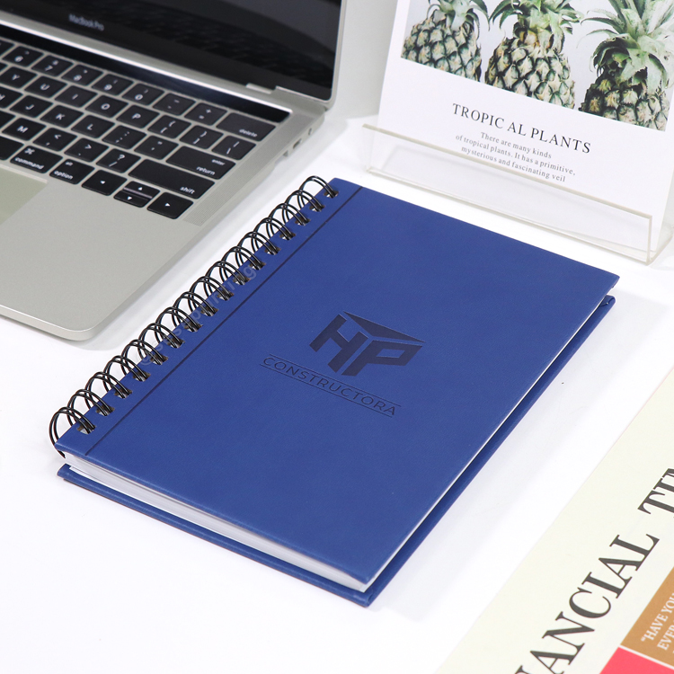 Private Label A5 Hardcover Journal Leather Custom Printed Spiral Binding Notebook with Sublimation Logo 6
