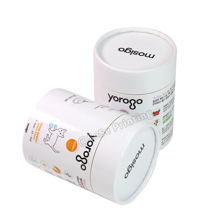 Customized Luxury Rigid Paper Round Tube Cat Food Packing Box Paperboard Cardboard Cylinder Gift Packaging Boxes 7