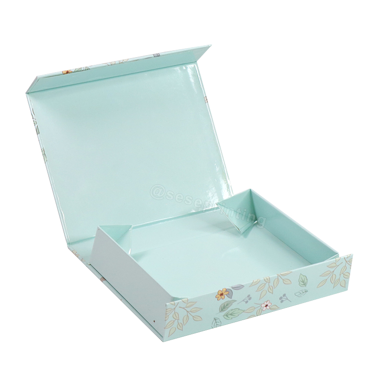 Luxury Book Shaped Rigid Cardboard Foldable Gift Box Custom Print Paper Clamshell Magnetic Gift Box 8