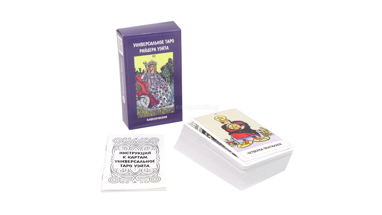 Custom Design Cards Game Printing Tarot Card Deck with Manual Book 1