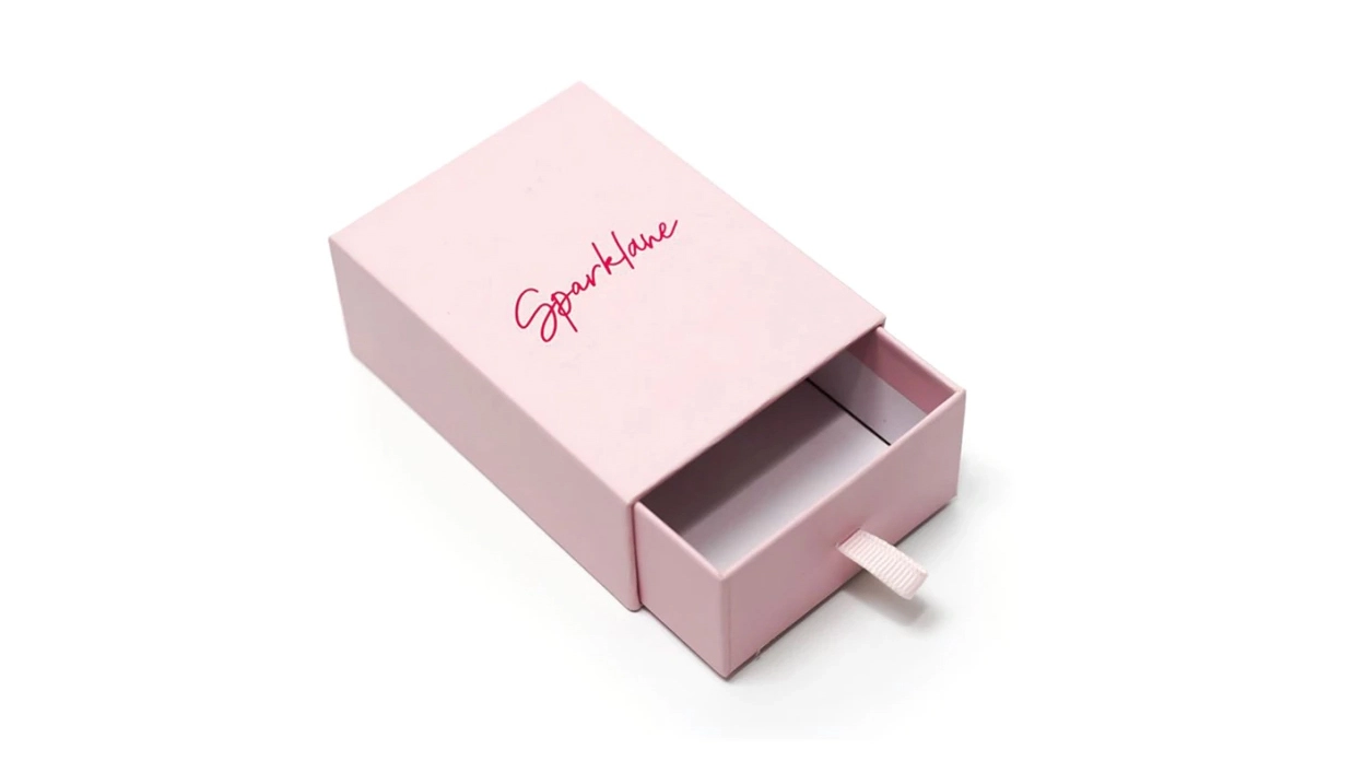 Eco Friendly Custom Logo Printed Hard Rigid Recycle Style Cardboard Jewelry Packaging Sliding Gift Paper Drawer Box 1