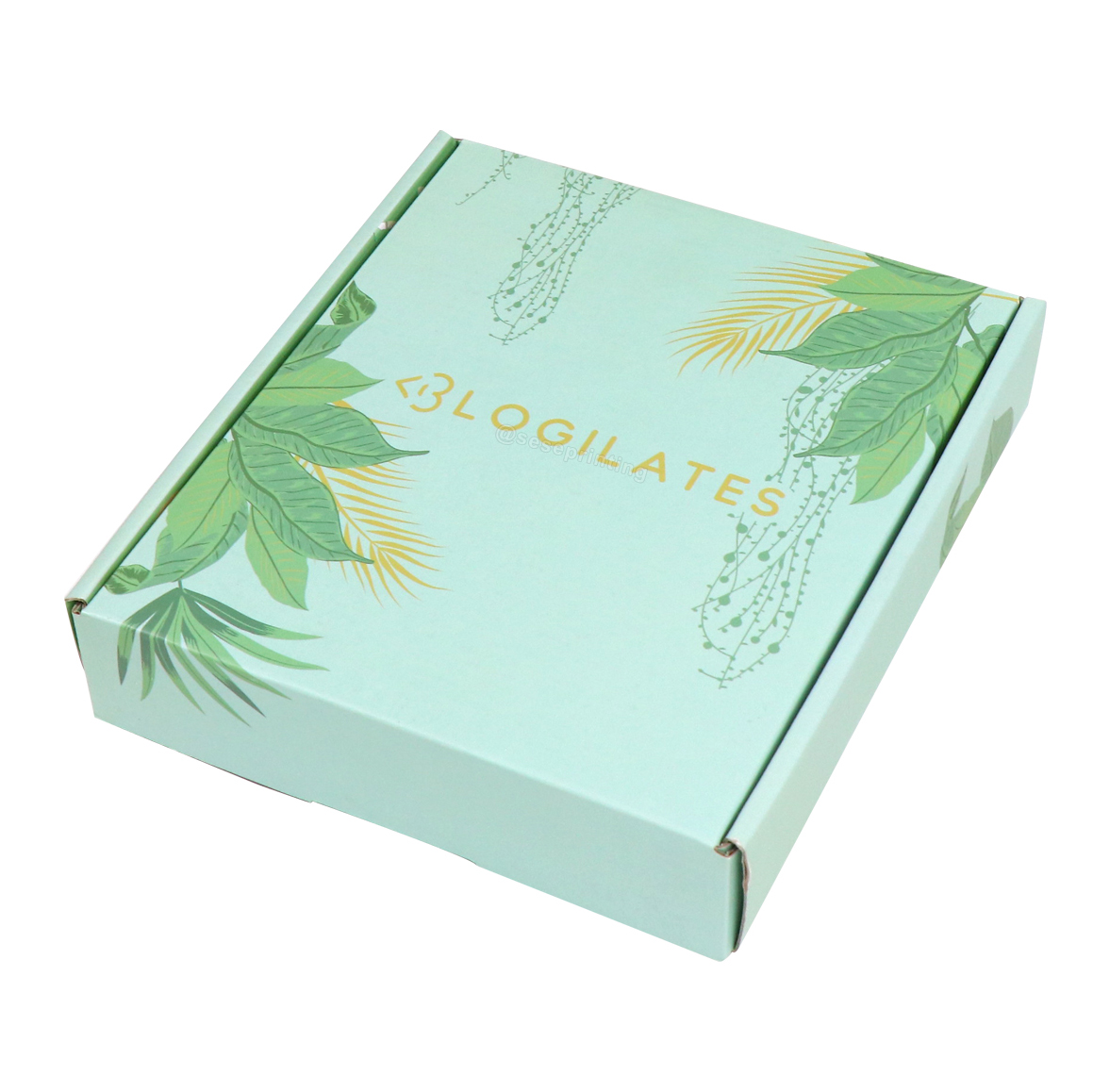 Factory Made Colorful Printed Gold Foil Stamping Logo Corrugated Shipping Box Custom Mailer Box 6