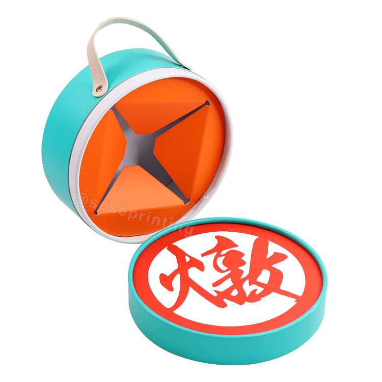 Custom Die Cut Logo Cardboard Gift Box with Handle 7