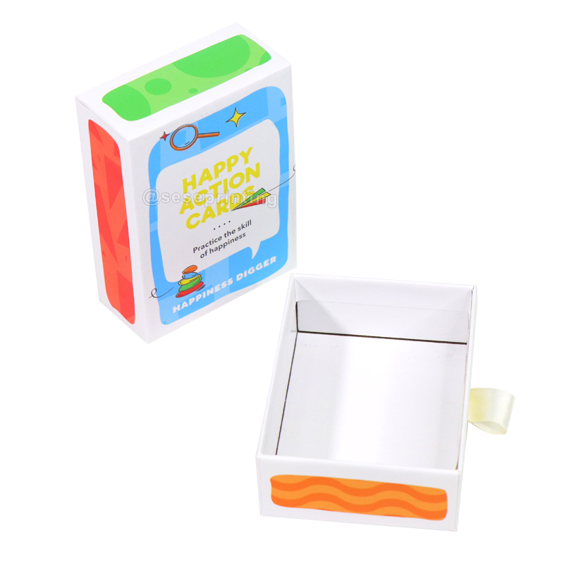 Custom Printed Paper Rigid Pull out Boxes for Gift Pack Luxury Drawer Box Packaging 8