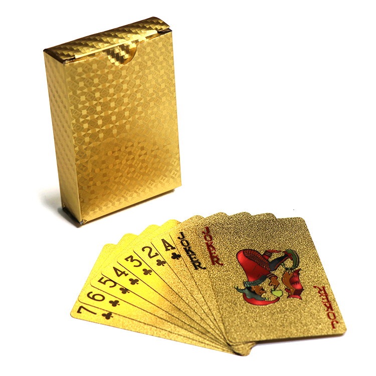 Custom Printing Poker Card Waterproof PVC Gold Playing Cards 6