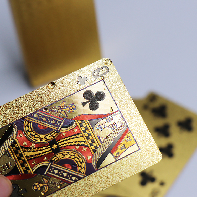 Custom Printing Poker Card Waterproof PVC Gold Playing Cards 8