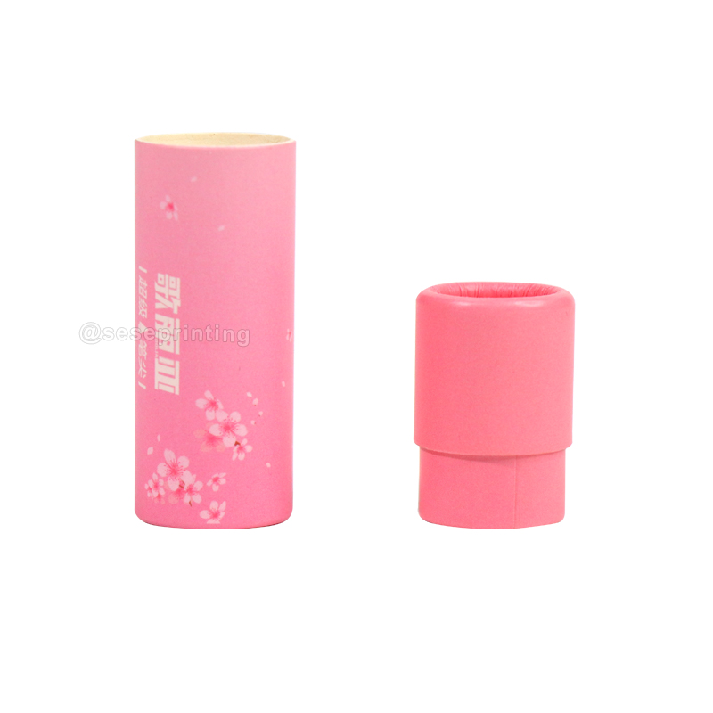 Custom Colorful Cardboard Cosmetic Cylinder Push Up Lip Balm Paper Tube Paper Lipstick Tubes Box 7