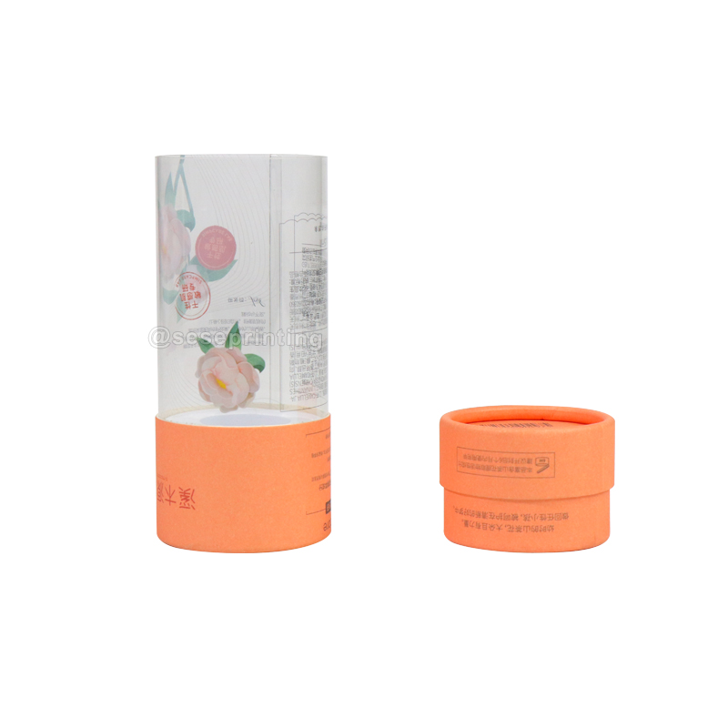Custom Round Cylinder Gift Box Cardboard Cosmetic Transparent Tube Box Packaging 8