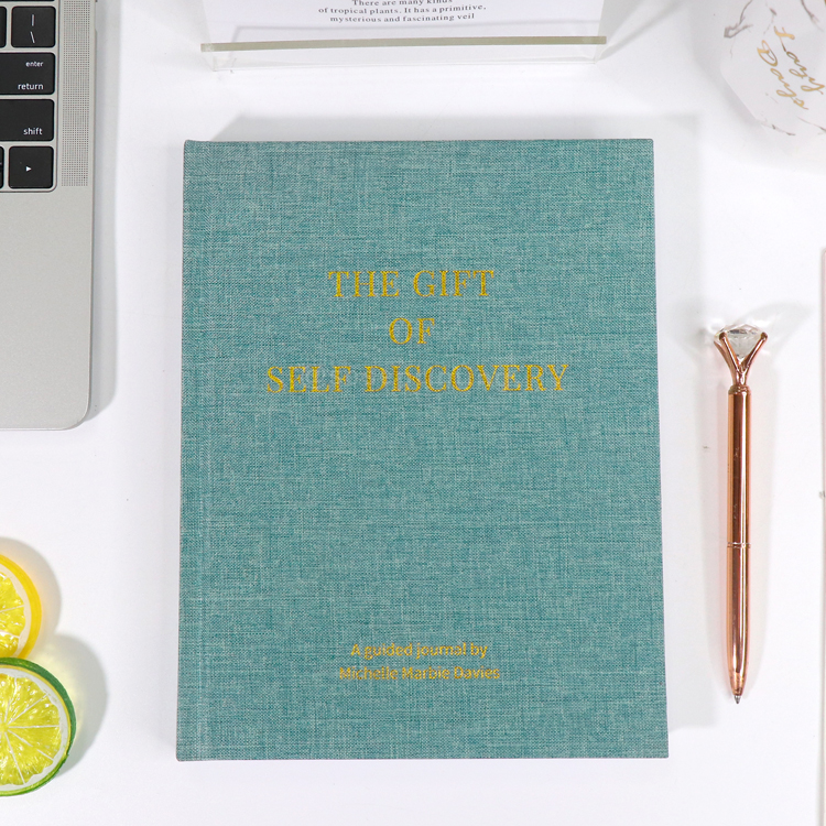 Custom Undated Planner Linen Hardcover Notebook Fabric Journal 6