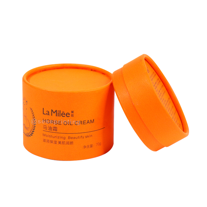 Rolled Edge Cylinder Matte Lamination Cardboard Gift Packaging Custom Round Cosmetic Tube Box 8