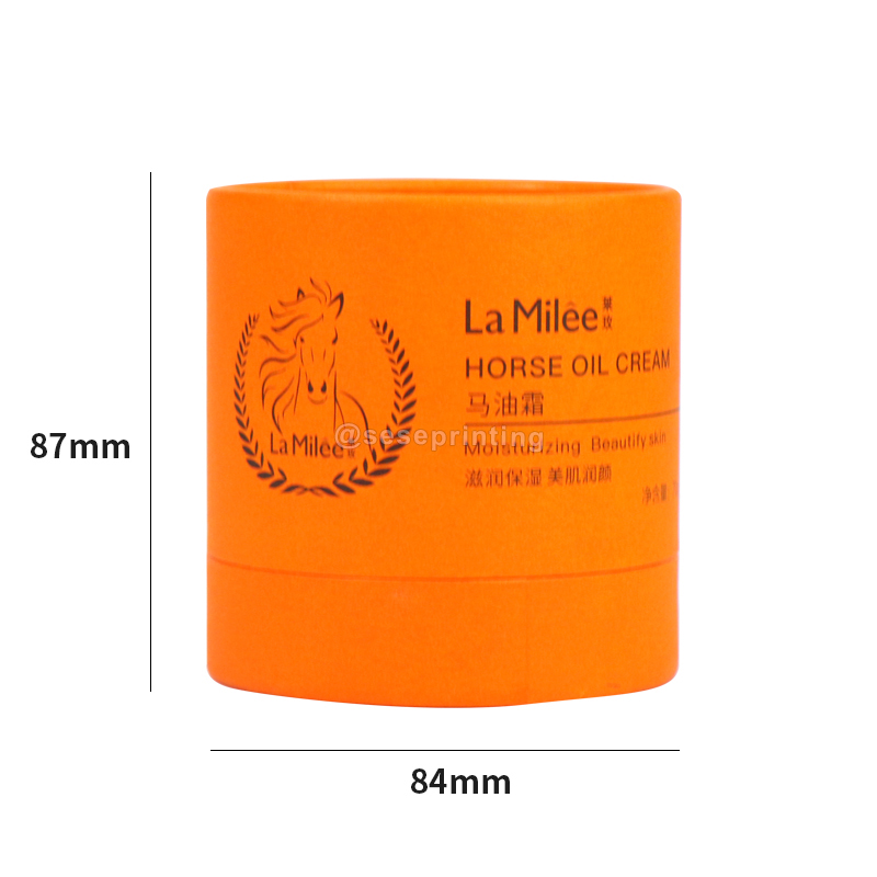 Rolled Edge Cylinder Matte Lamination Cardboard Gift Packaging Custom Round Cosmetic Tube Box 6