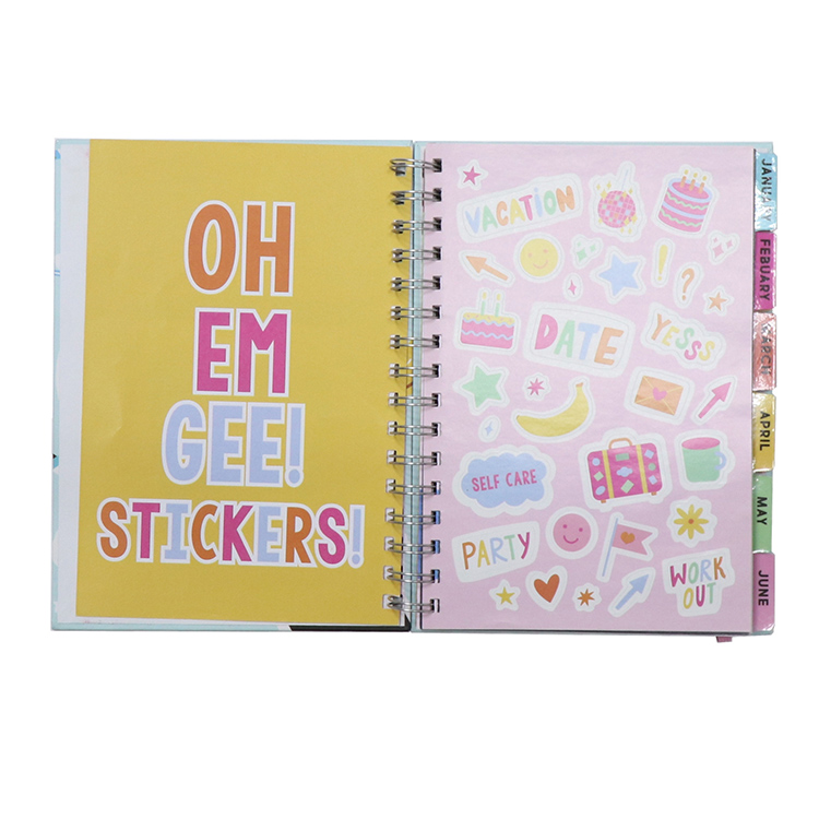 Printing Notebook A5 Spiral Journal Monthly Weekly Daily Planners 7