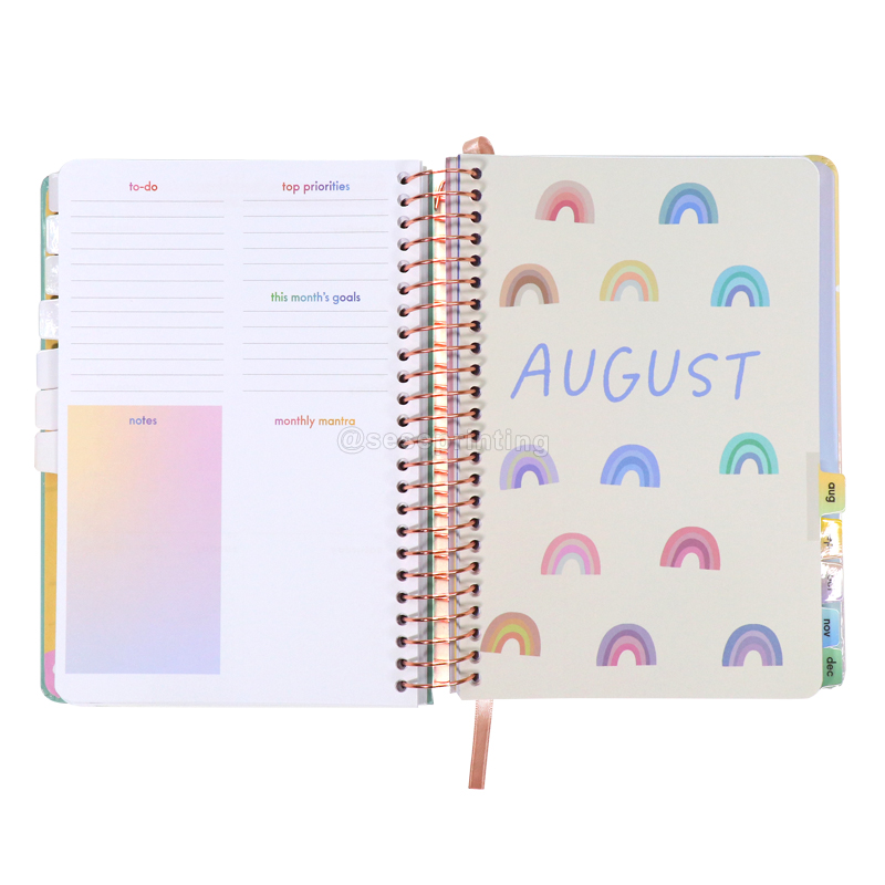 Custom Spiral Monthly Budgeting Journal Finance Planner Accounts Journal Notebook with Sticker 7