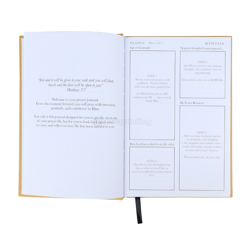 Quality Hardcover Notebook Custom Prayer Journal Inspired Planner Weekly Thanks Prayer Diary | SeSe Printing 7