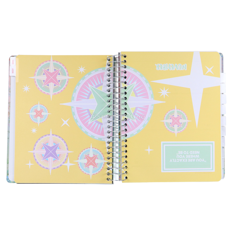 Quality Custom Laser Cover Notebook Spiral Monthly Income Planner Journal | SeSe Printing 8