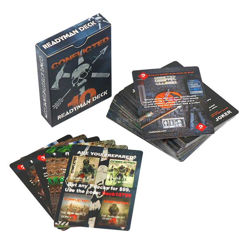 Personal Customized Card Game Double Design Printing Playing Card Deck 8