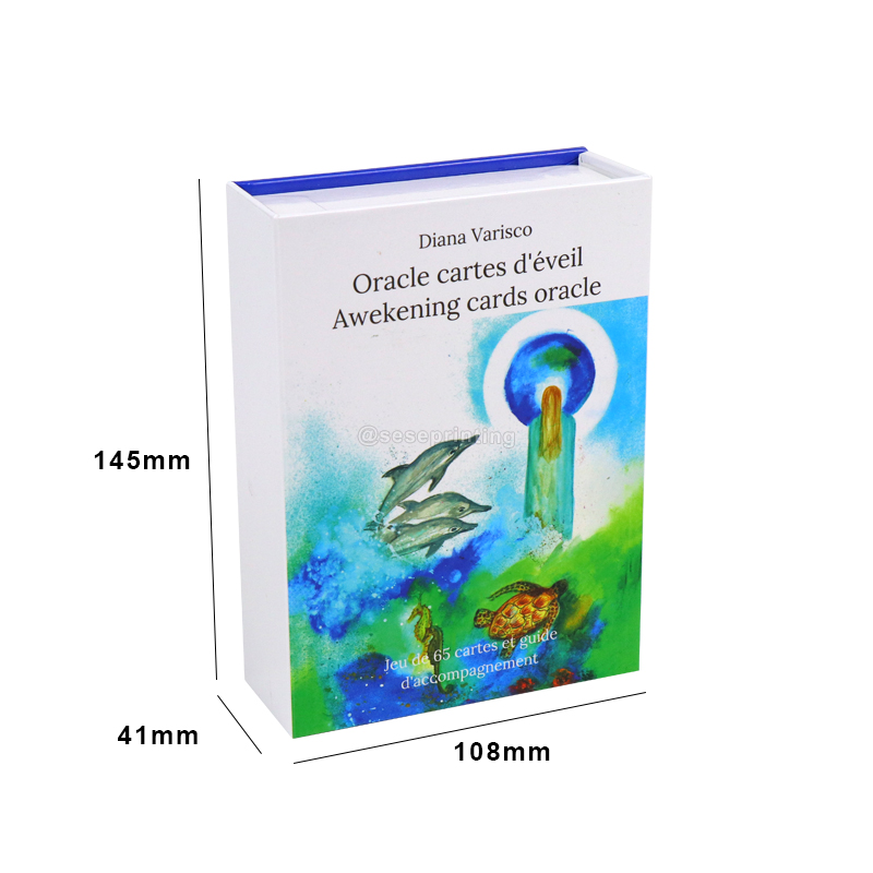 Printing Gold Edge Card Game Affirmation Cards with Book Instruction 6