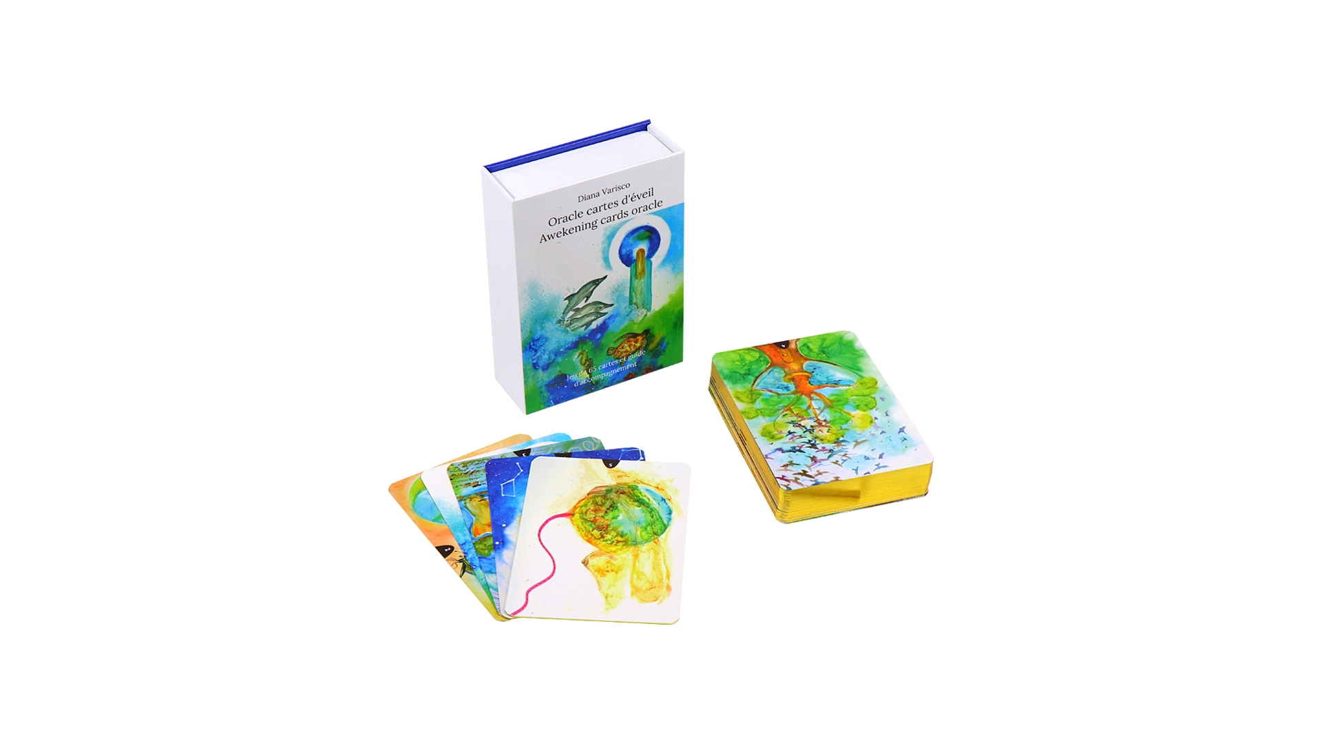 Printing Gold Edge Card Game Affirmation Cards with Book Instruction 1