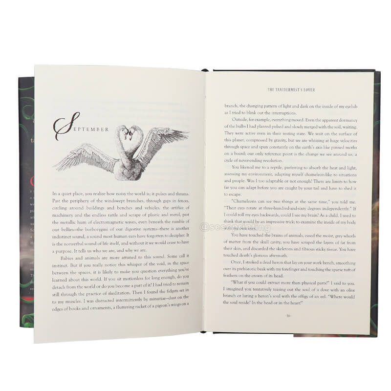 Case Bound Hardcover Fiction Book Printing with Sprayed Edges 7