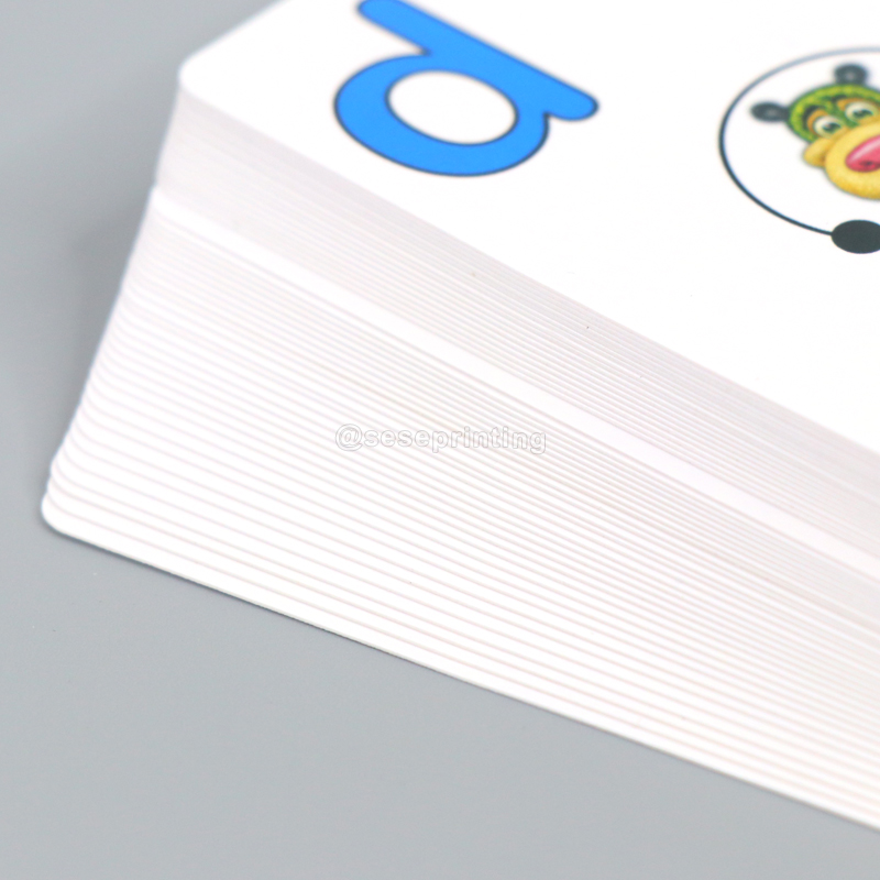 Kids Early Learning Alphabet Cards Custom Printed Flash Cards 9