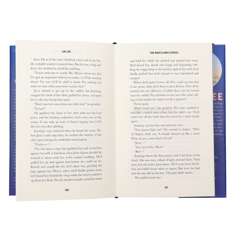 Gold Foil Hardback Novel Book Printing Full Color Image Edges 7