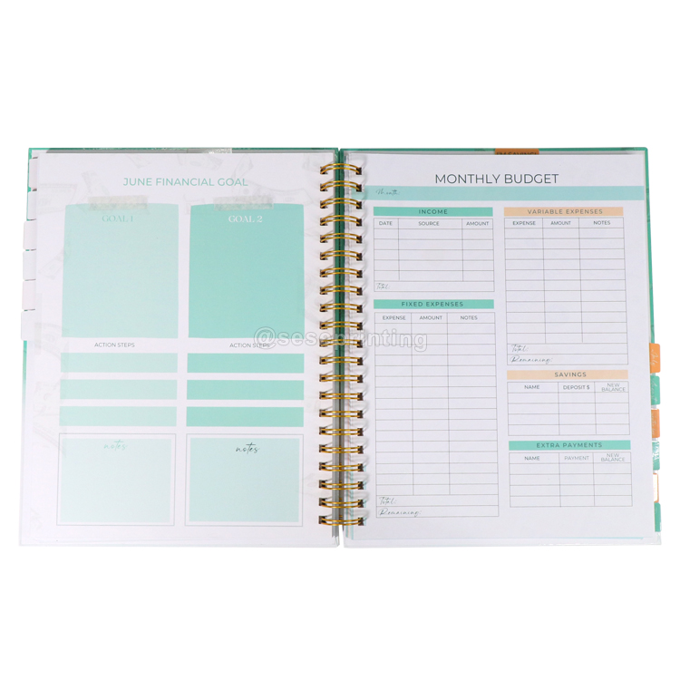 Printing Monthly Budget Planner Custom Financial Goal Workbook Journal 8