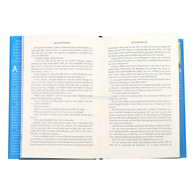 Custom Hardback Novel Book Printing Colored Edges/Dust Jacket 7