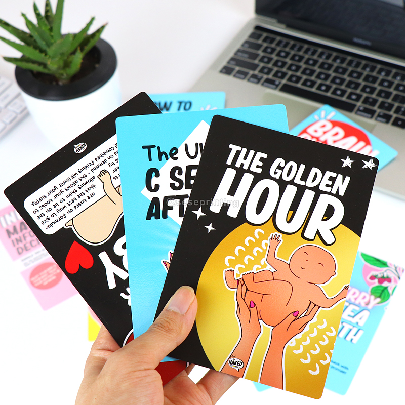 Custom Create Make Double Sided Card Game Printing Flash Cards for Birth 9