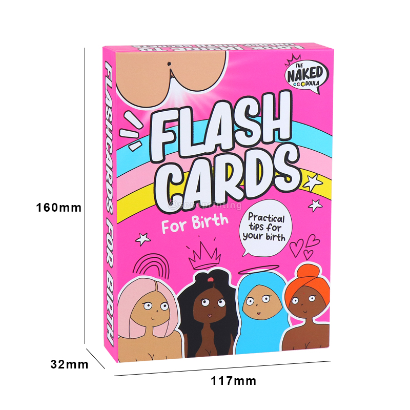 Custom Create Make Double Sided Card Game Printing Flash Cards for Birth 6