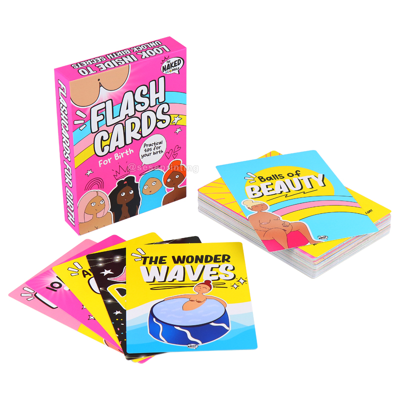 Custom Create Make Double Sided Card Game Printing Flash Cards for Birth 8